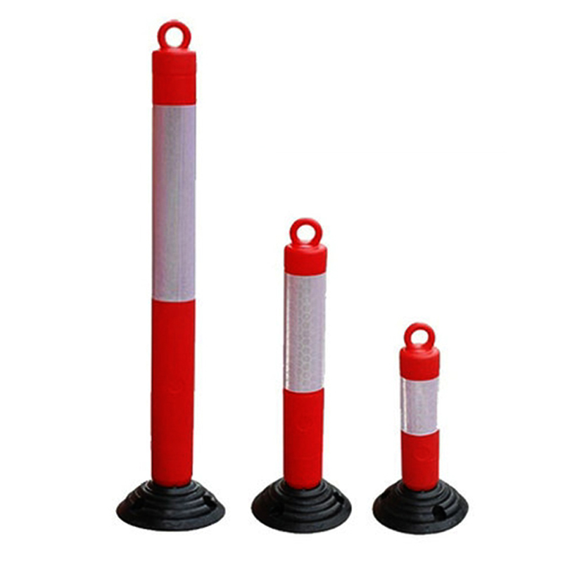 TS006&007&008 Poste de tráfico flexible con base de goma altamente reflectante