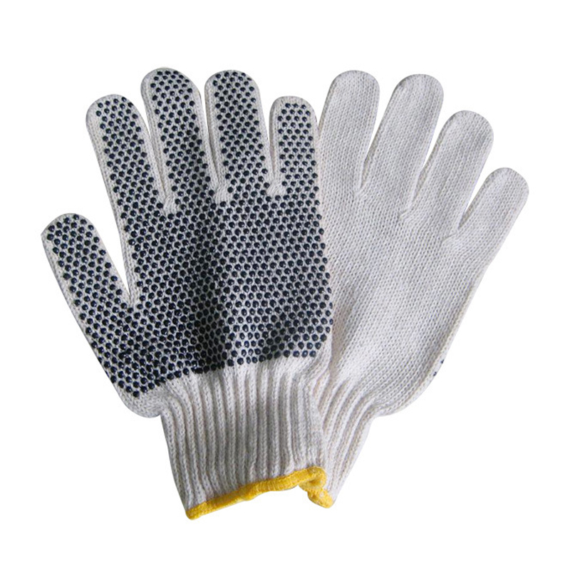 LG015 Guantes de trabajo con palma antideslizante y puntos de PVC