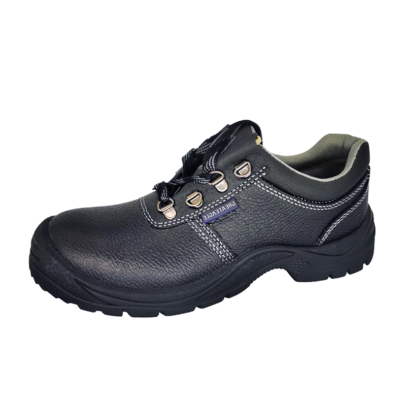 SS604 Zapatos protectores de punta de acero de cuero de vaca de dos capas