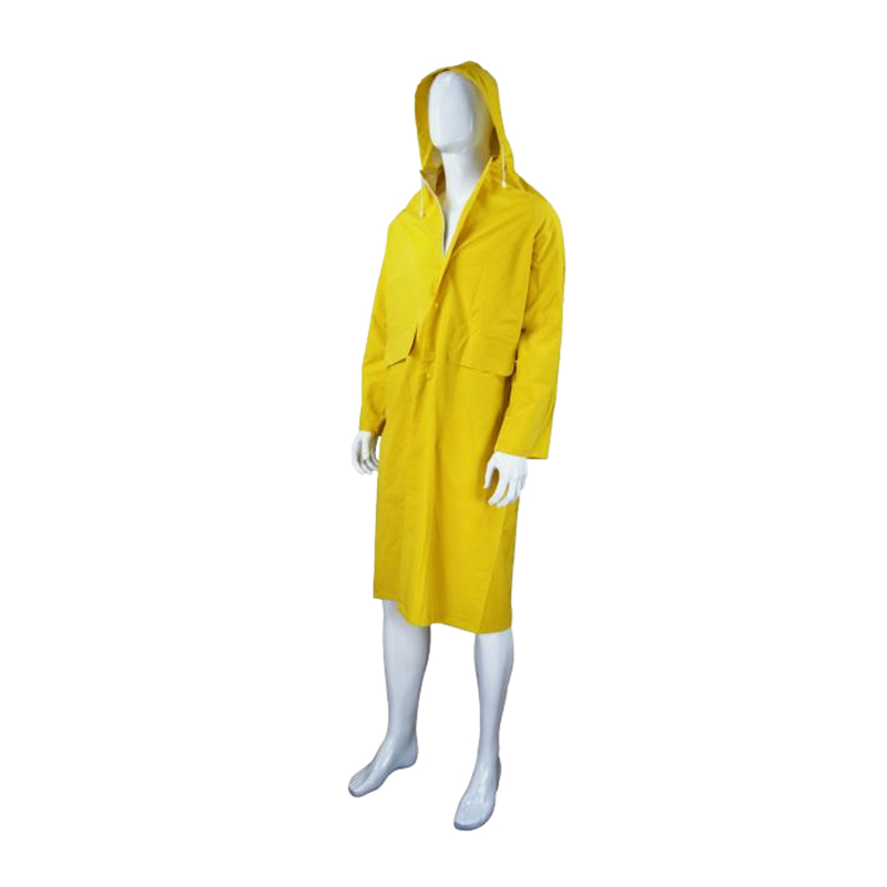RC002 Impermeable industrial de seguridad de PVC/poliéster hasta la rodilla