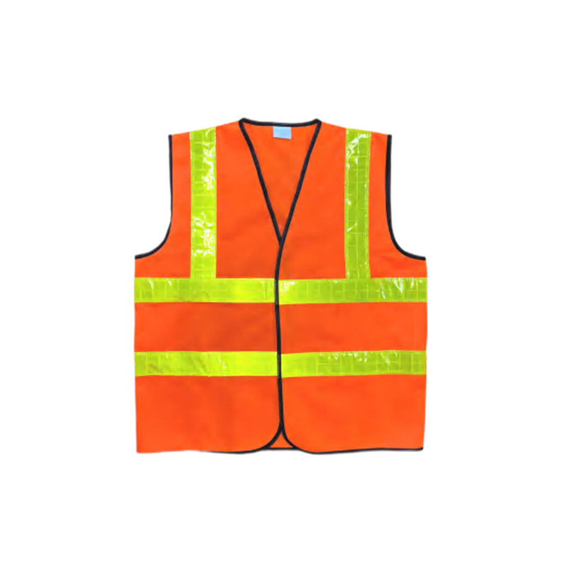 RF010 Chaleco de seguridad fluorescente naranja reflectante para construcción de alta visibilidad
