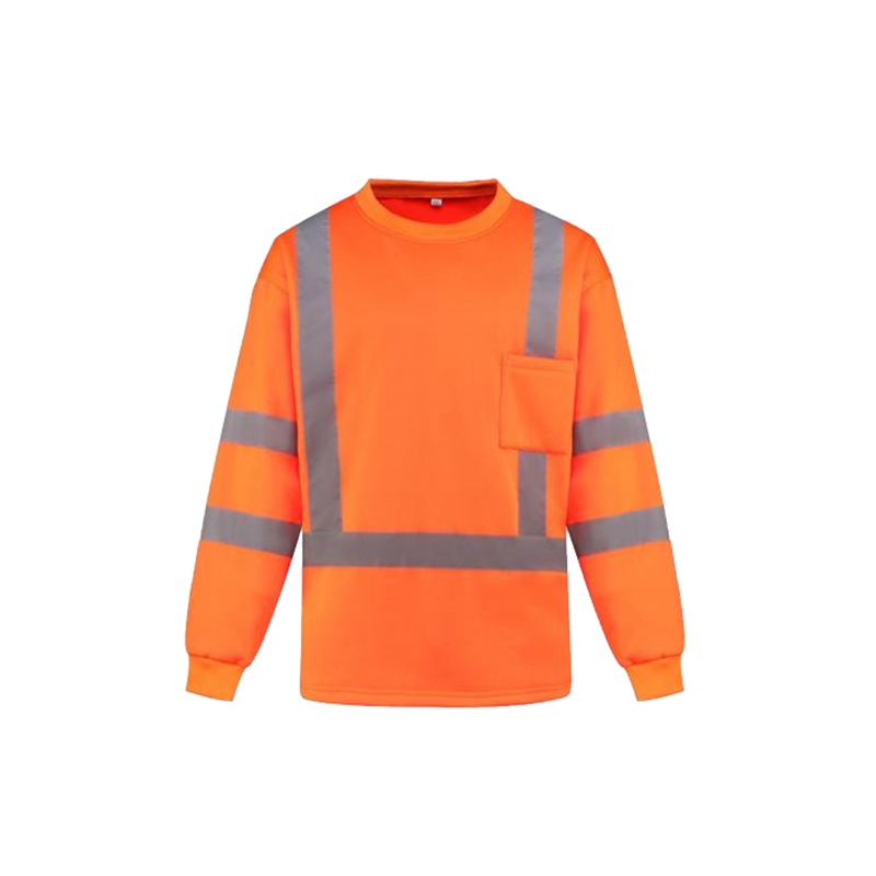 S06 Camisa de trabajo naranja de alta visibilidad, protectora y duradera con cinta reflectante fuerte