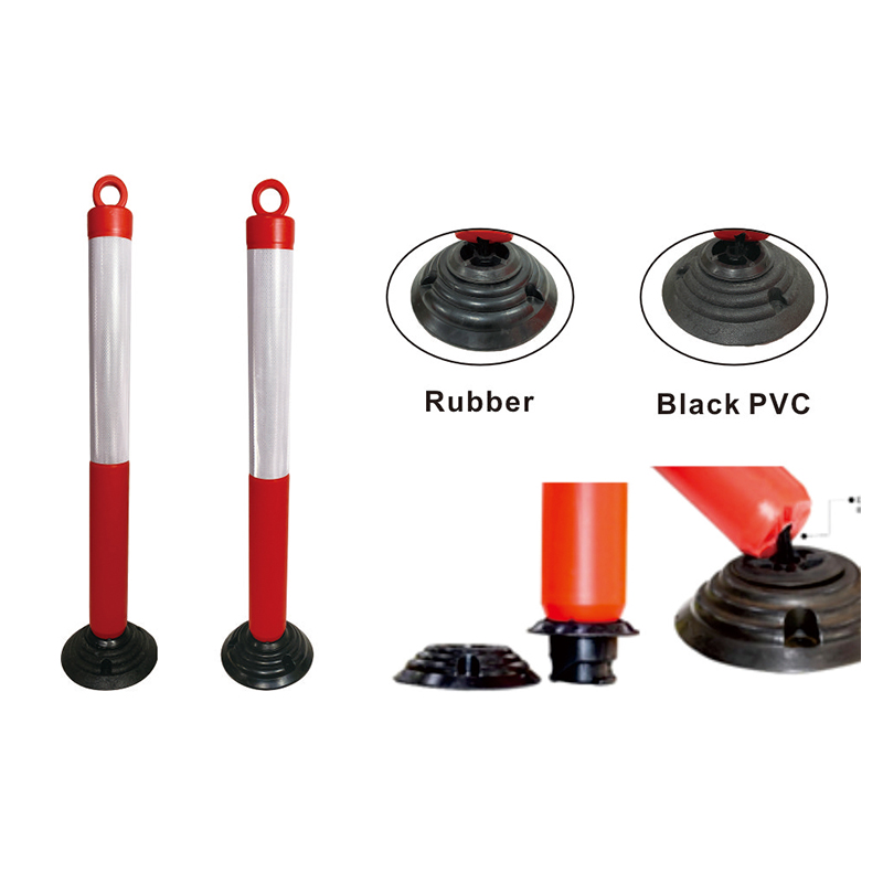 Poste de advertencia de divisor de carril portátil TS008